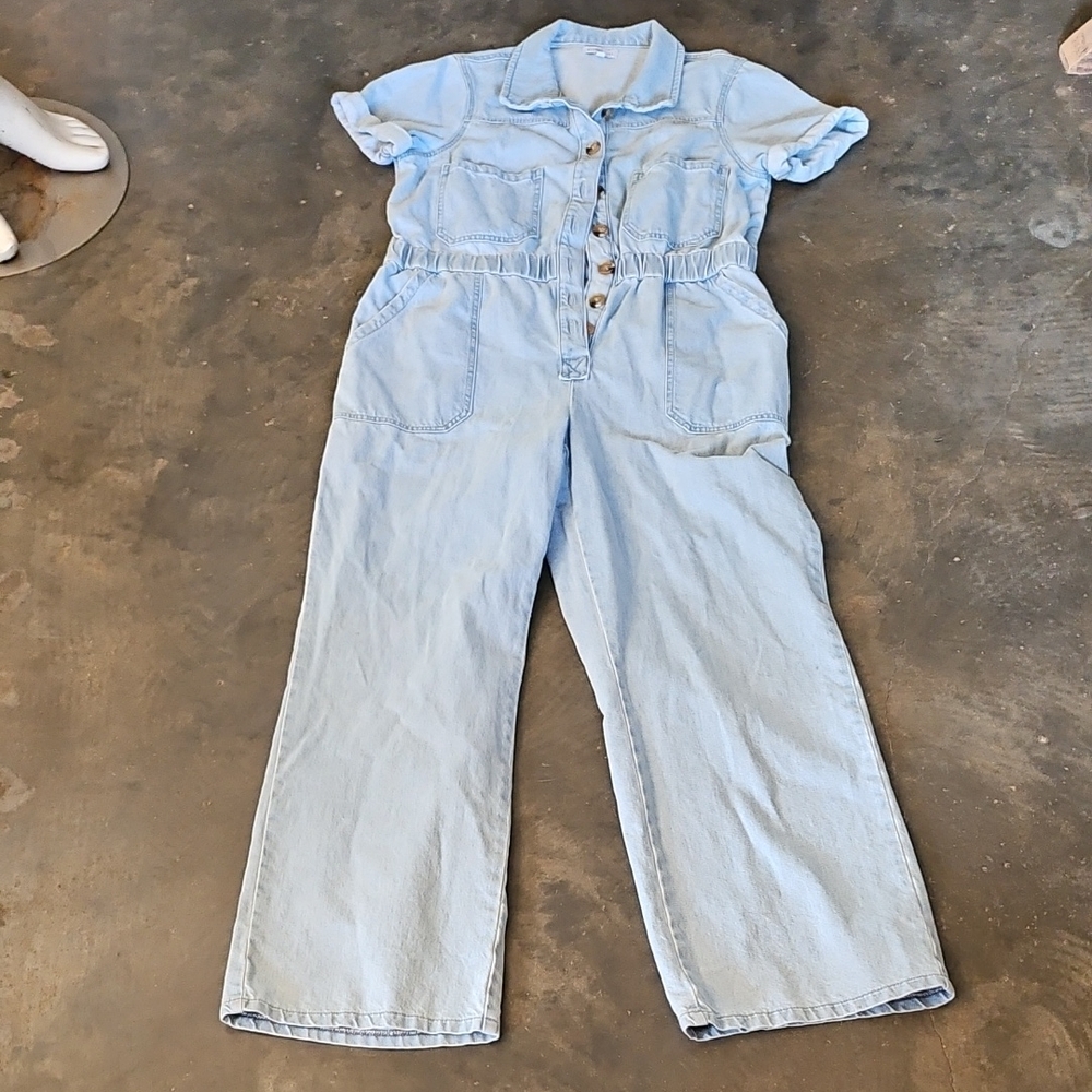 Gianni Bini Light Blue Denim Jumpsuit